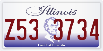 IL license plate Z533734