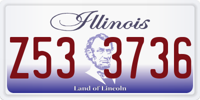 IL license plate Z533736