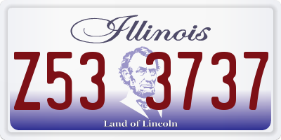 IL license plate Z533737