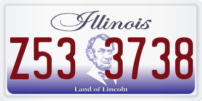 IL license plate Z533738