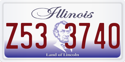 IL license plate Z533740