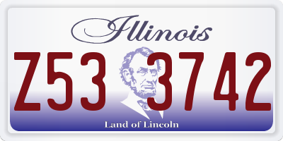 IL license plate Z533742