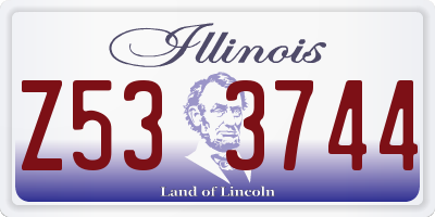 IL license plate Z533744