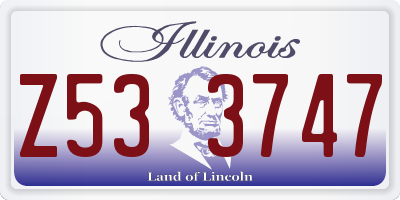 IL license plate Z533747