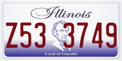 IL license plate Z533749