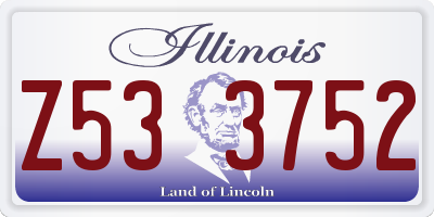 IL license plate Z533752