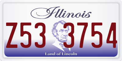 IL license plate Z533754