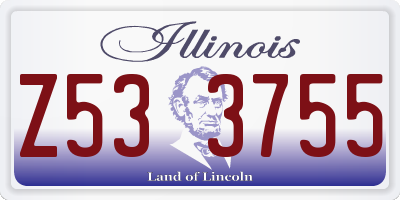 IL license plate Z533755