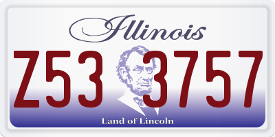 IL license plate Z533757