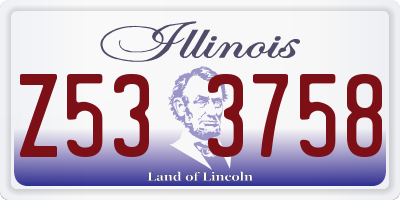 IL license plate Z533758