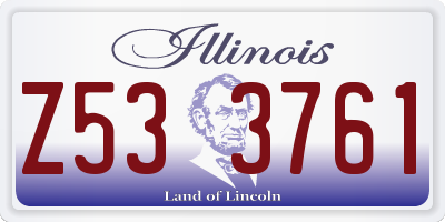 IL license plate Z533761