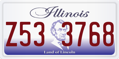 IL license plate Z533768