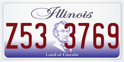 IL license plate Z533769
