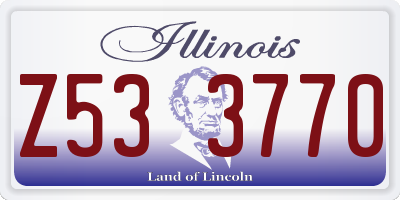 IL license plate Z533770