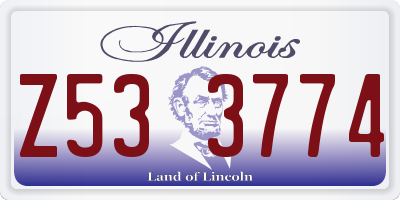IL license plate Z533774
