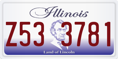 IL license plate Z533781