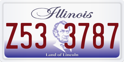 IL license plate Z533787