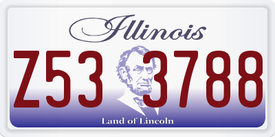 IL license plate Z533788