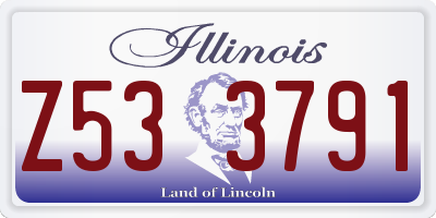 IL license plate Z533791