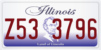 IL license plate Z533796