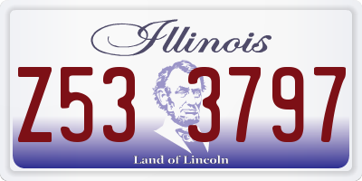 IL license plate Z533797