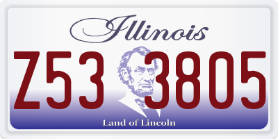 IL license plate Z533805
