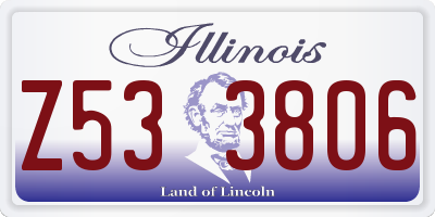 IL license plate Z533806