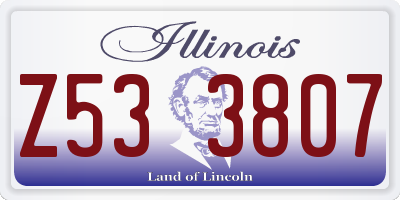 IL license plate Z533807