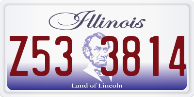 IL license plate Z533814