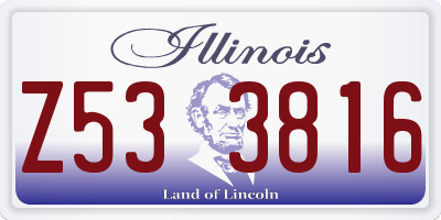 IL license plate Z533816