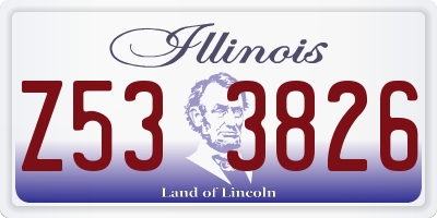 IL license plate Z533826