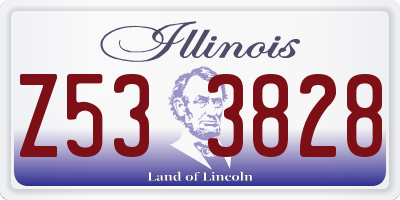 IL license plate Z533828