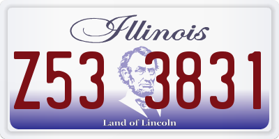 IL license plate Z533831