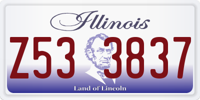 IL license plate Z533837