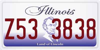 IL license plate Z533838