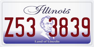 IL license plate Z533839