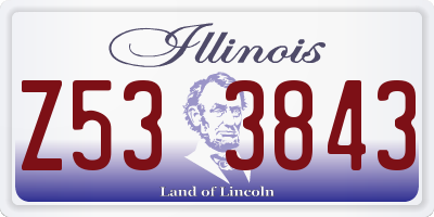 IL license plate Z533843