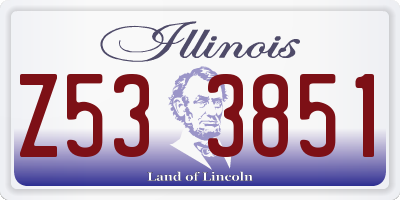 IL license plate Z533851
