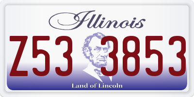IL license plate Z533853