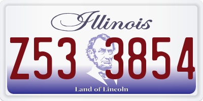 IL license plate Z533854