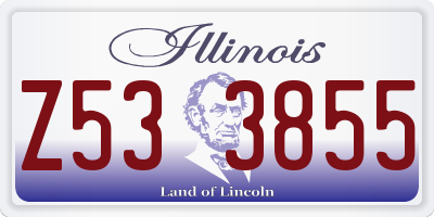 IL license plate Z533855