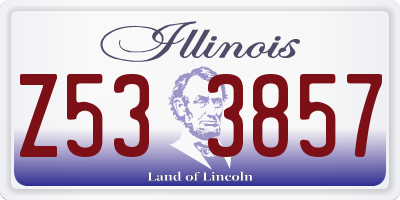 IL license plate Z533857