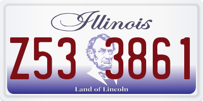 IL license plate Z533861