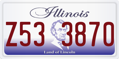 IL license plate Z533870