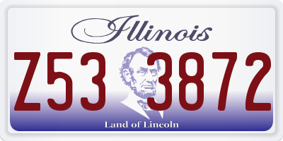 IL license plate Z533872