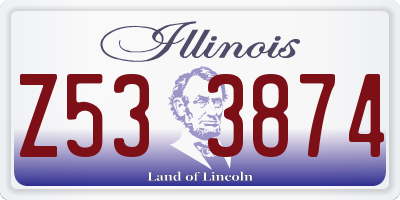 IL license plate Z533874