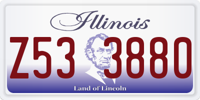 IL license plate Z533880