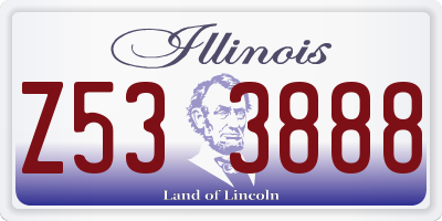 IL license plate Z533888
