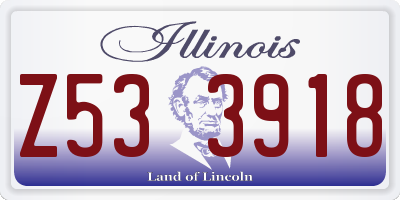 IL license plate Z533918