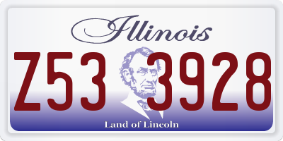 IL license plate Z533928